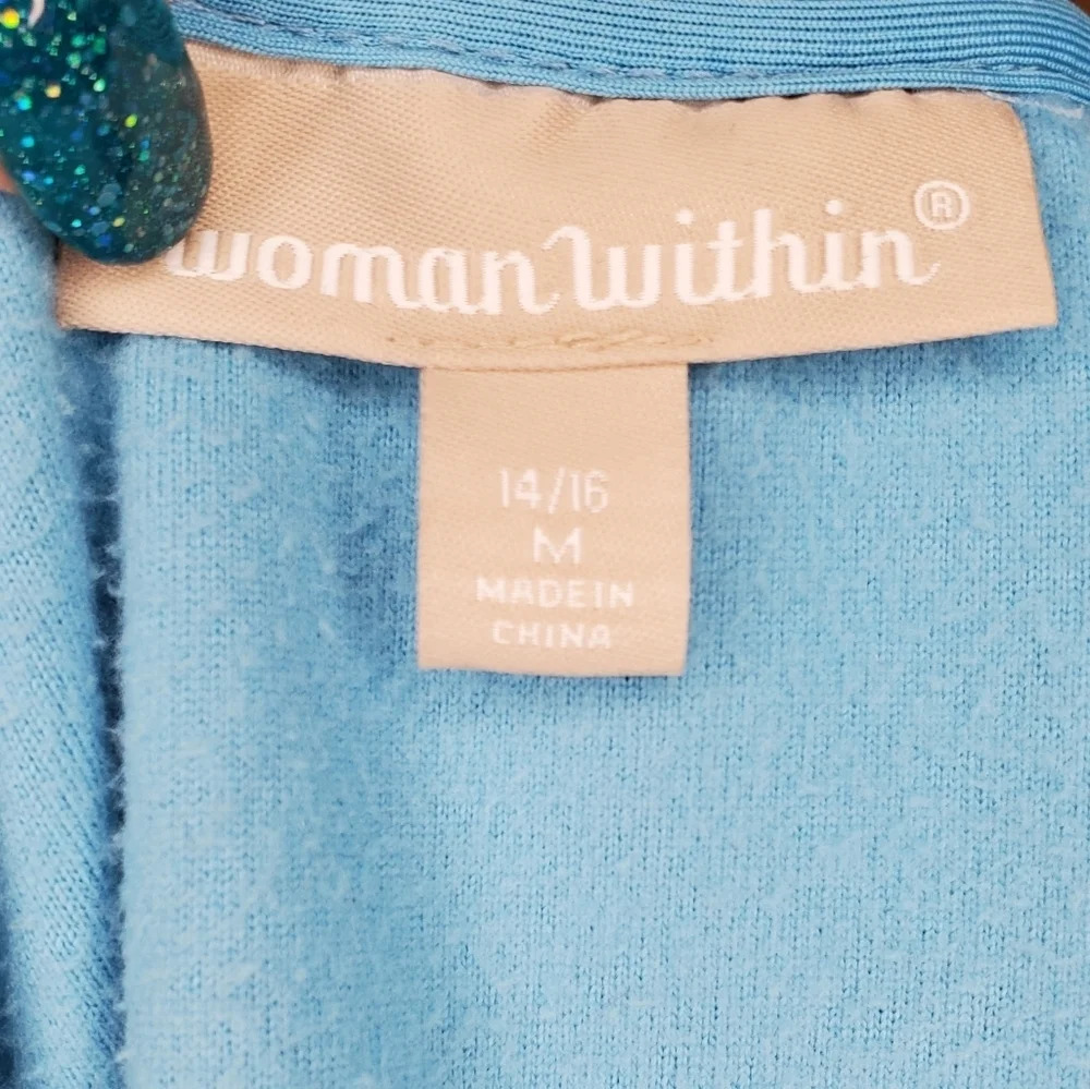 0118. NWOTs ~ Woman Within ~ Sky Blue ~ Fleece Vest w/ Pockets - Picture 9 of 11
